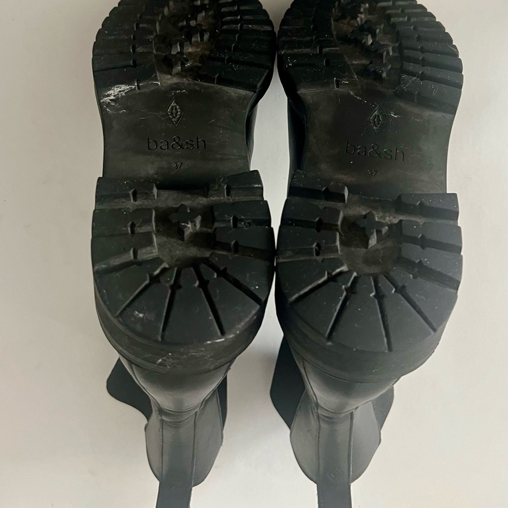 Ba&sh Leather Chelsea Boots in Black Size 37 - Picture 6 of 7